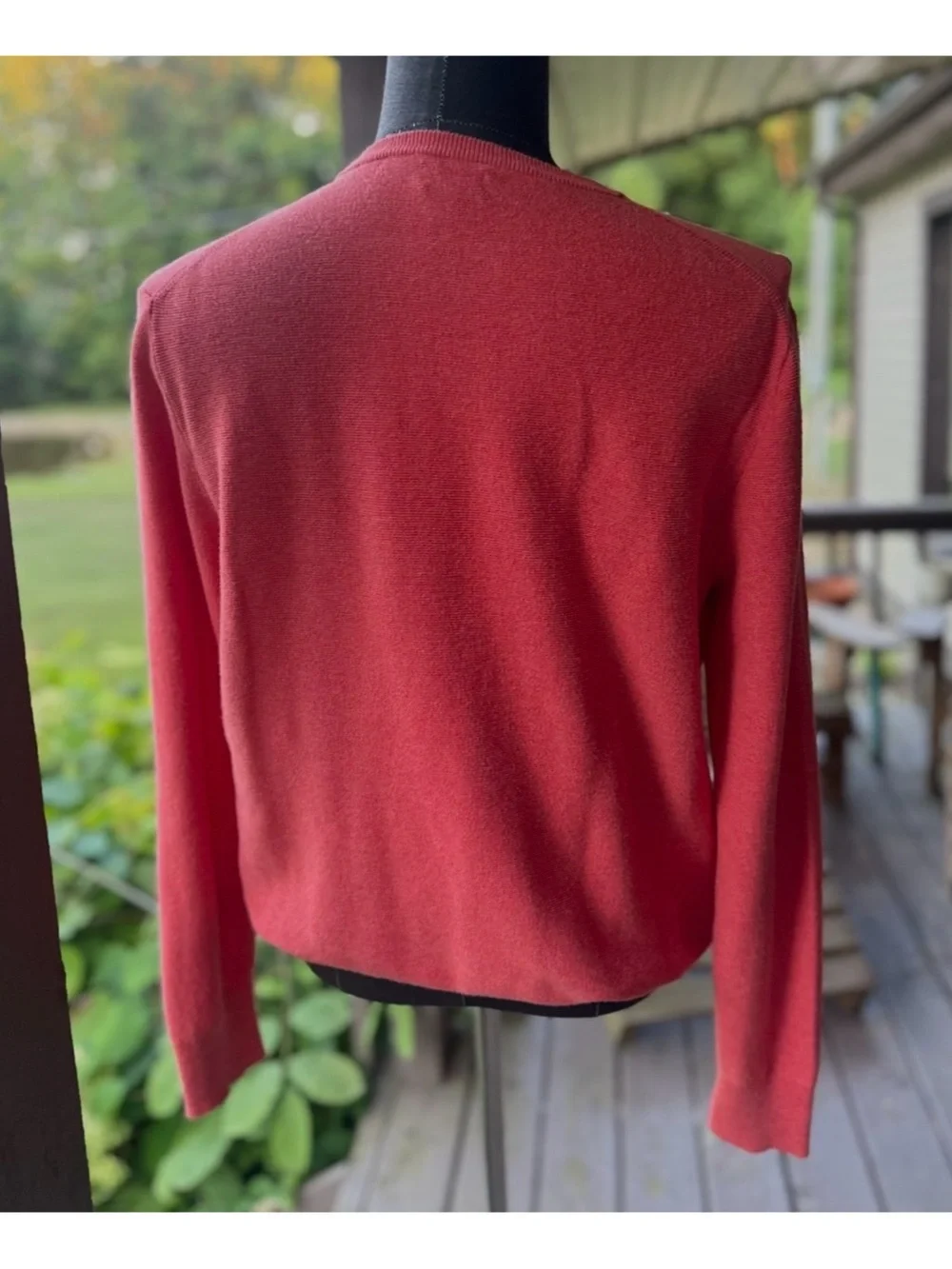 J. Crew Men's Coral Red Cotton Crewneck Sweater Size Large